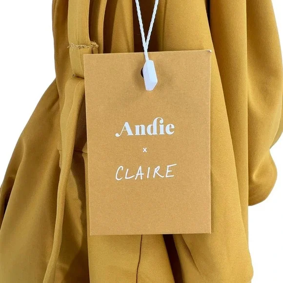 Andie Swim Womens The Bronti One Piece Swimsuit Golden Yellow Plus Size 2XL - Picture 7 of 11